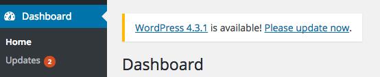 wordpress dashboard maintenance